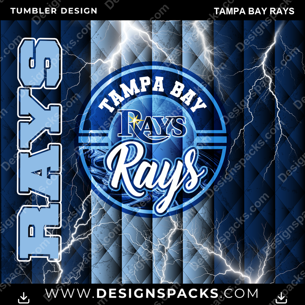 Baseball Diamond Tampa Bay Rays Tumbler Digital Wrap Design