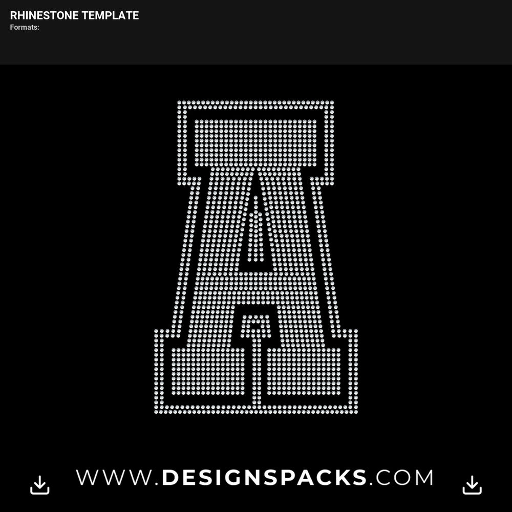Png Rhinestone10Ss Big Letters Updated Rhinestone Digital Template