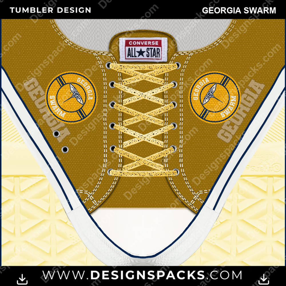 Lacrosse Converse Georgia Swarm Tumbler Digital Wrap Design