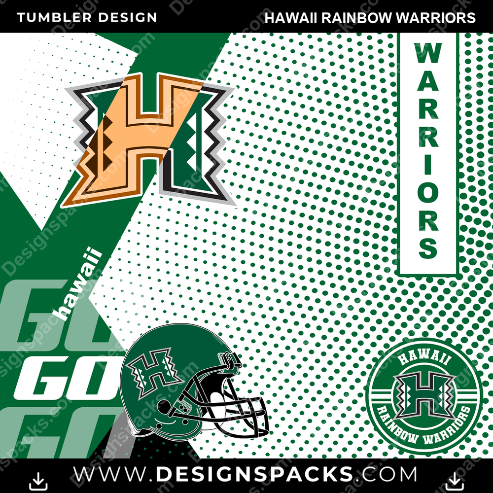 College Sport GO Hawaii Rainbow Warriors NCAA College Sport Tumbler Digital Wrap Design Download