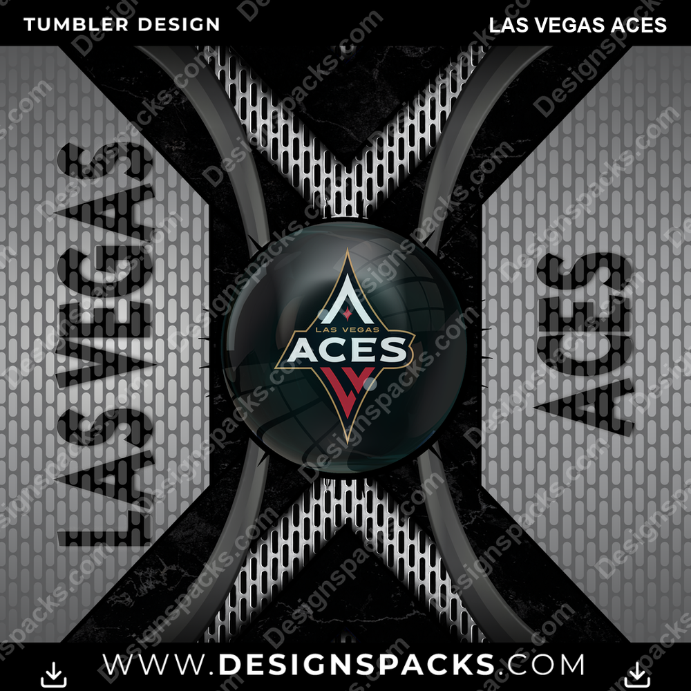 Basketball Metal Grating Las Vegas Aces NBA Basketball Tumbler Digital Wrap Design Download