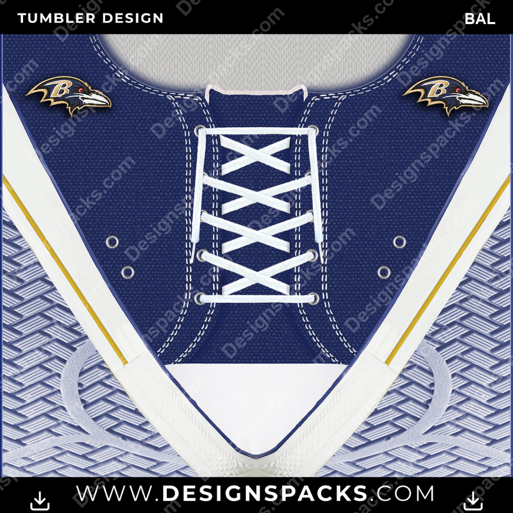 Football Converse Embroidered BAL Tumbler Digital Wrap Design