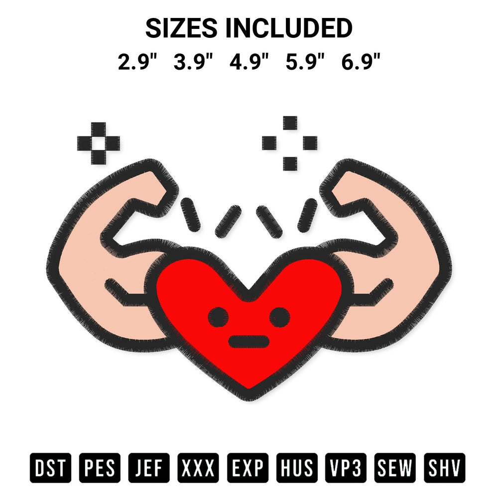 Shop the Strong Healthy Heart Embroidery Design machine embroidery pattern at Designspacks.com. Beautifully digitized for flawless stitching on any fabric. Available sizes: 2.9", 3.9", 4.9", 5.9", 6.9".