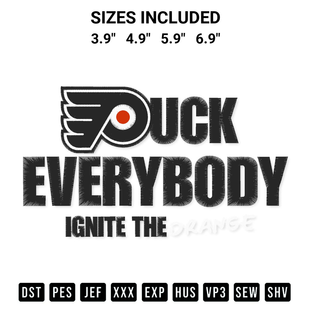 Download the Puck Everybody Ignite The Orange Embroidery Design machine embroidery design exclusively at Designspacks.com. Premium digitized pattern for apparel and DIY crafts. Available sizes: 3.9", 4.9", 5.9", 6.9".