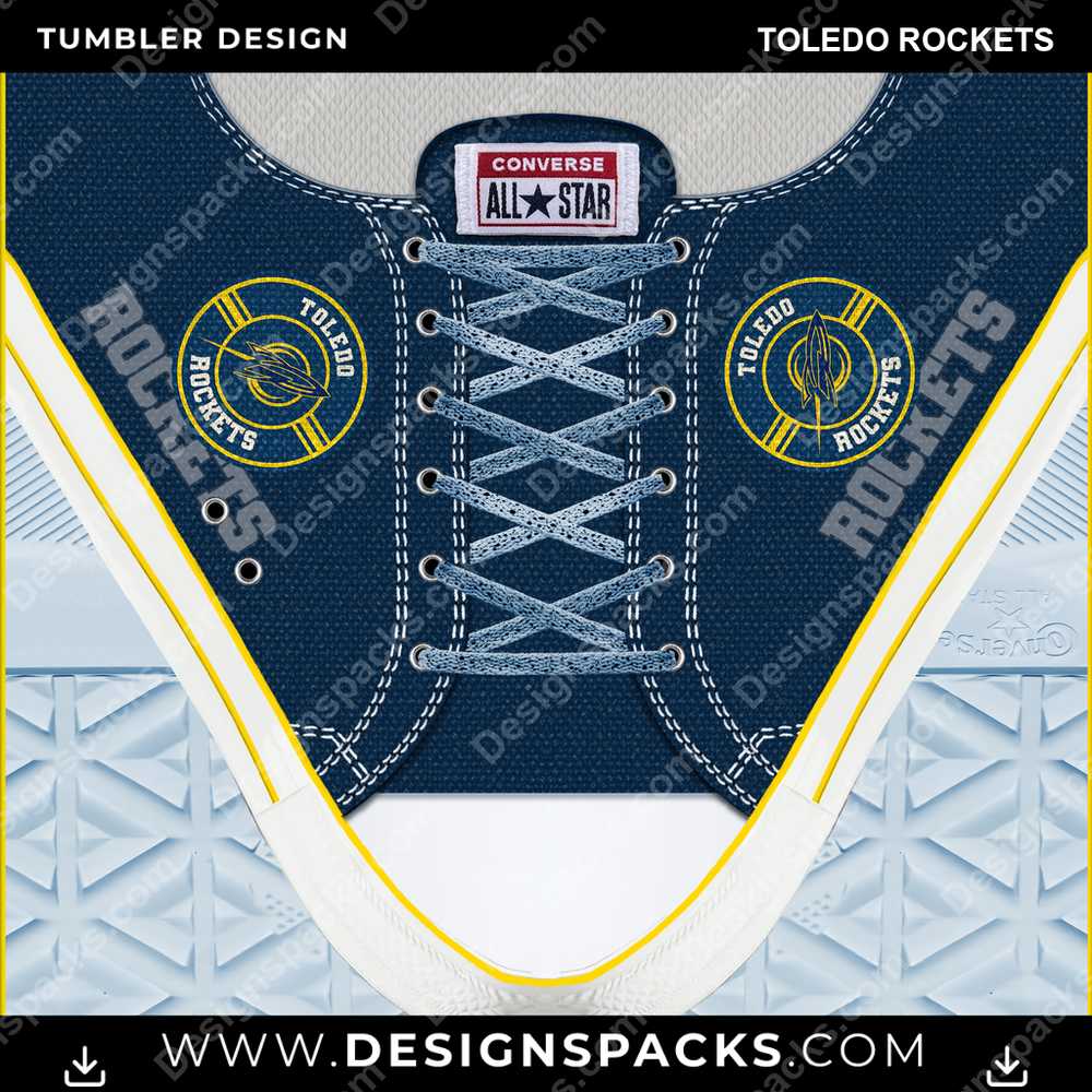College Sport Converse Toledo Rockets Tumbler Digital Wrap Design