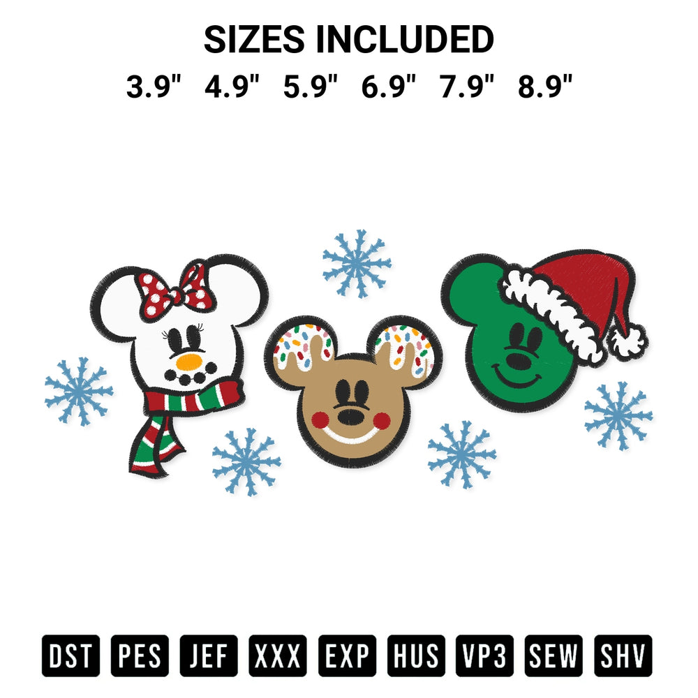 Elevate your next project with our Magic Mouse Christmas Friends Embroidery Design embroidery file. Shop high-quality digital patterns instantly at Designspacks.com. Available sizes: 3.9", 4.9", 5.9", 6.9", 7.9", 8.9".