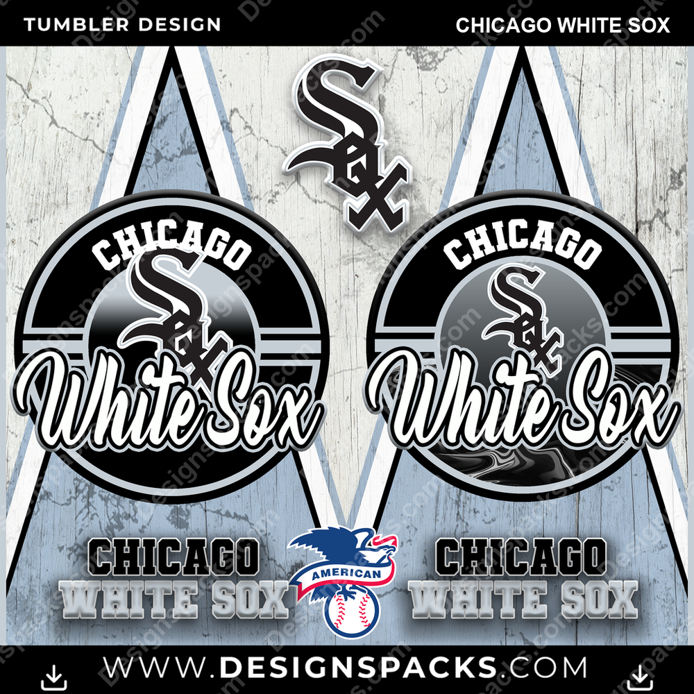 Baseball Sports Chicago White Sox Tumbler Digital Wrap Design
