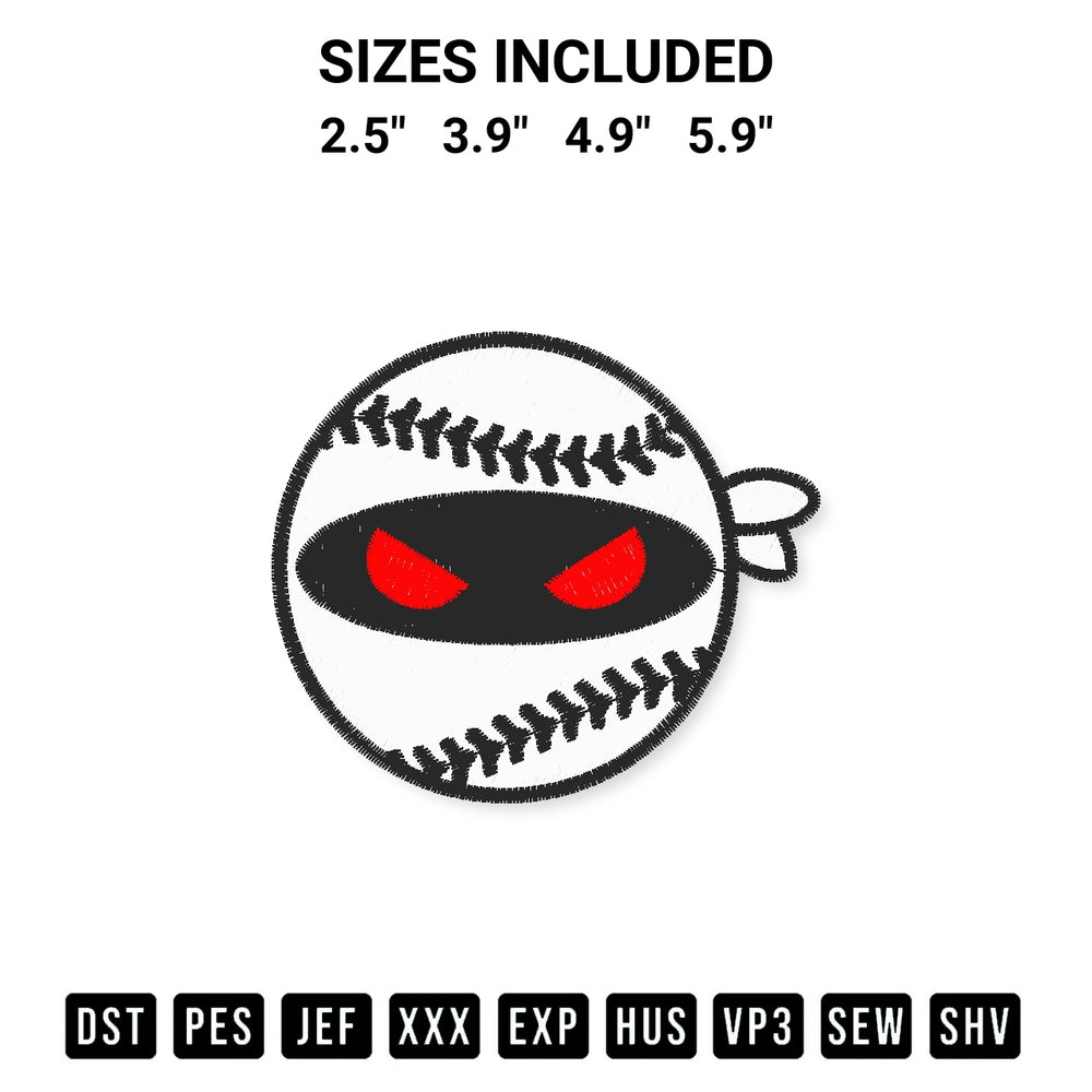 Transform your fabrics with the Ninja Baseball Embroidery Design embroidery design. Instant access to premium digitized patterns at Designspacks.com. Available sizes: 2.5", 3.9", 4.9", 5.9".