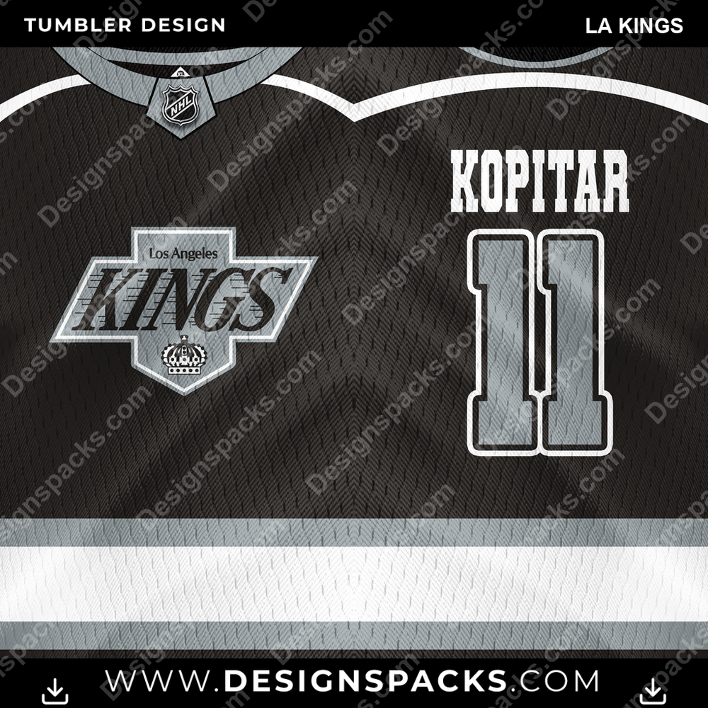 Hockey Jersey LA Kings Tumbler Digital Wrap Design