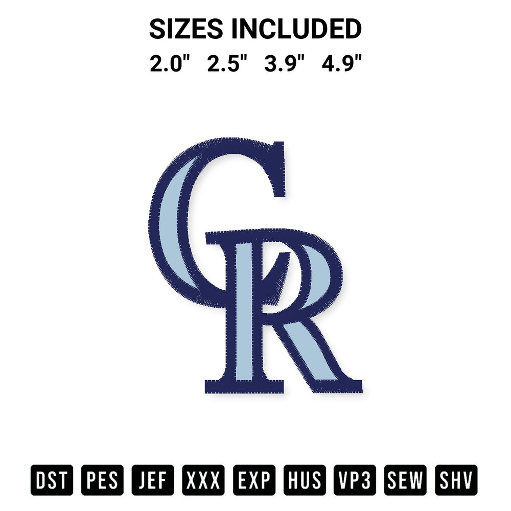 Get the Colorado Rockies Logo Embroidery Design embroidery design for your custom crafts! Premium digitized files available for instant download at Designspacks.com. Available sizes: 2.0", 2.5", 3.9", 4.9".