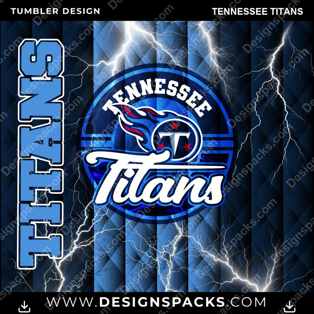 Football Diamond Tennessee Titans Tumbler Digital Wrap Design