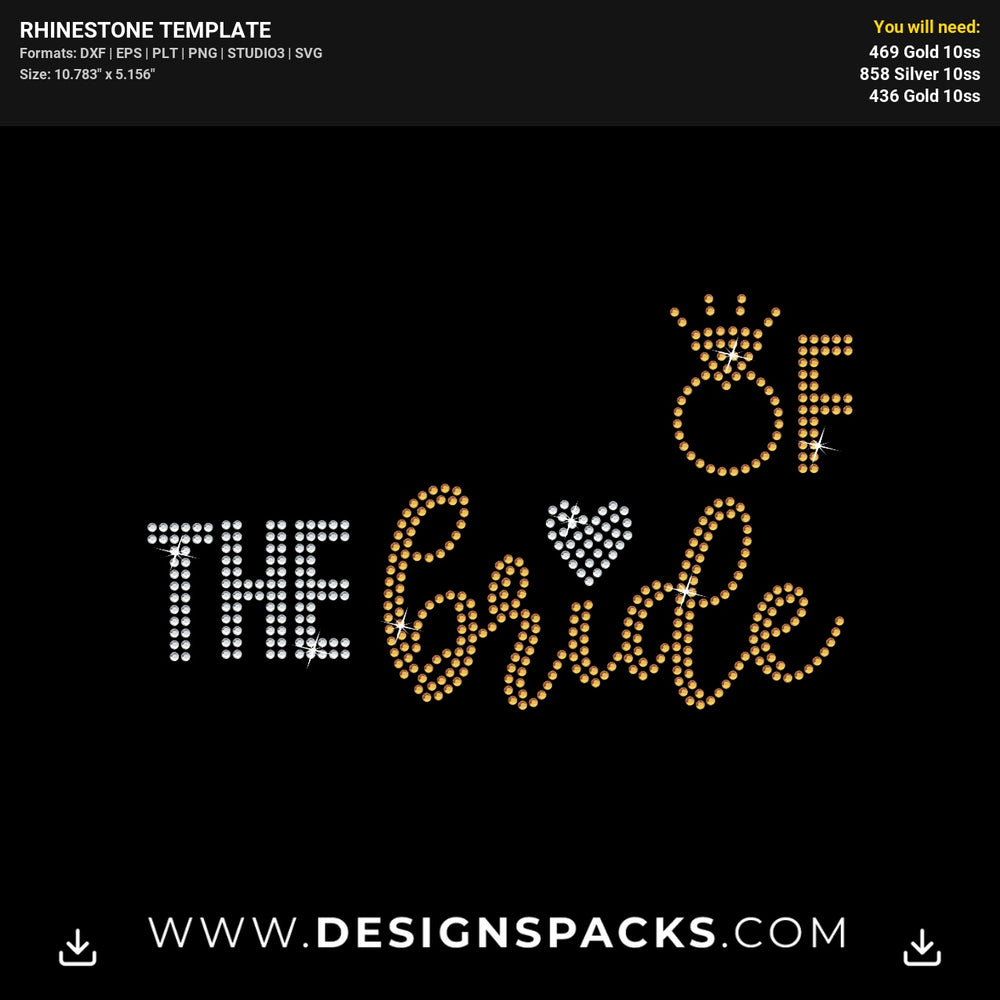 Bride Bundle Rhinestone Digital Template