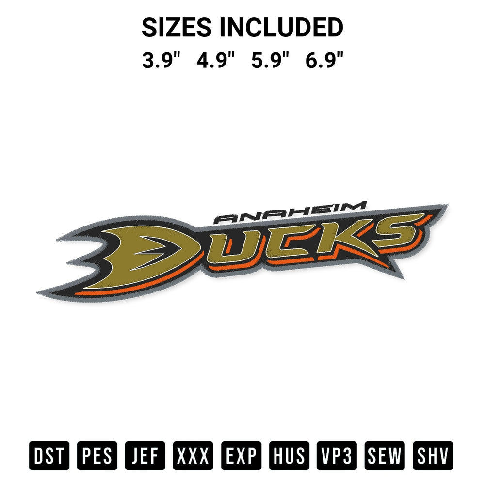 Elevate your next project with our Anaheim Ducks Nhl Embroidery Design embroidery file. Shop high-quality digital patterns instantly at Designspacks.com. Available sizes: 3.9", 4.9", 5.9", 6.9".
