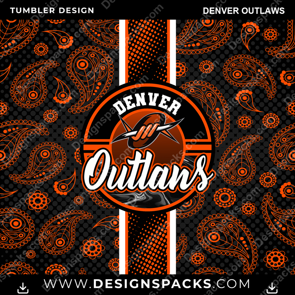 Lacrosse Handkerchief Denver Outlaws Tumbler Digital Wrap Design