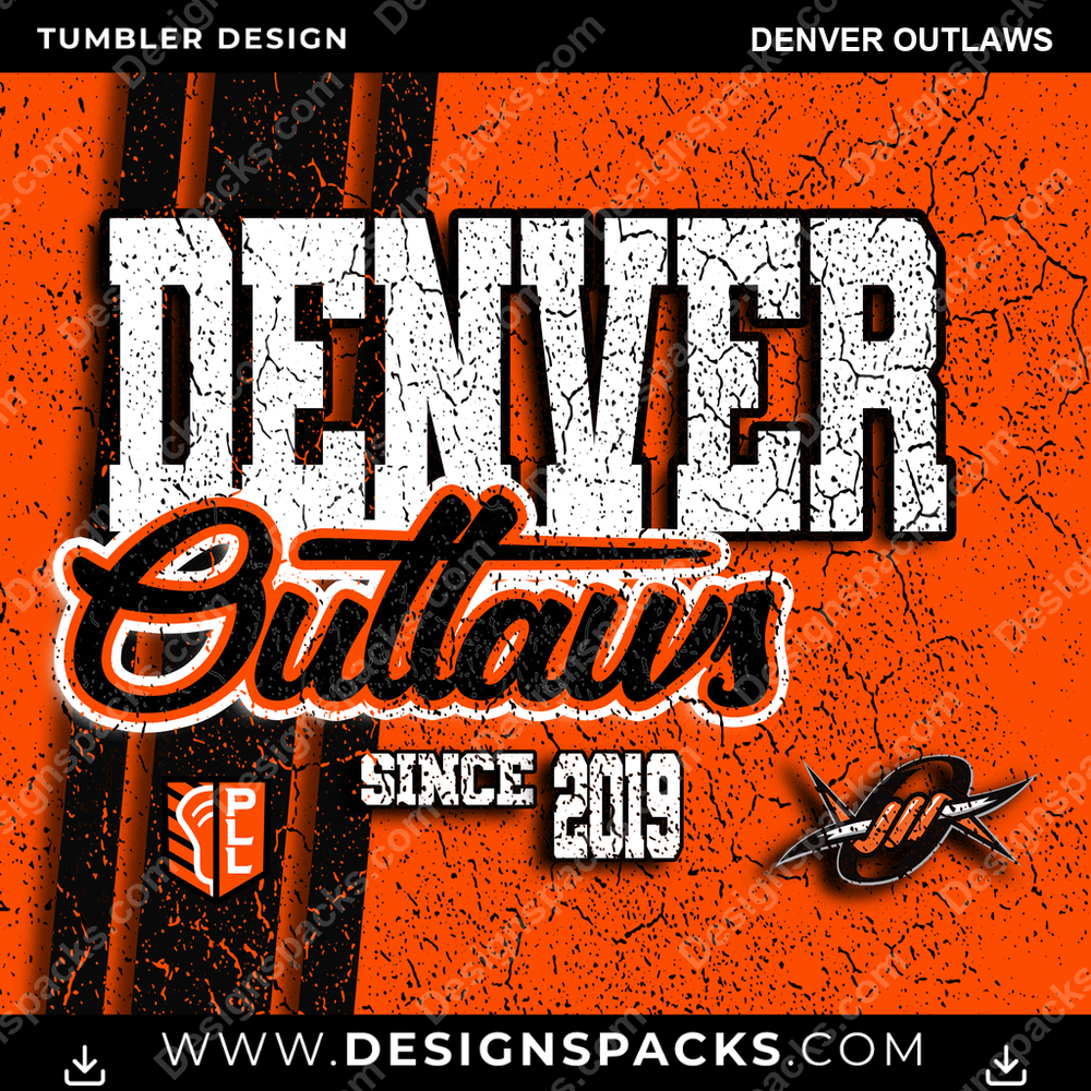 Lacrosse Grunge Denver Outlaws PLL Lacrosse Tumbler Digital Wrap Design Download