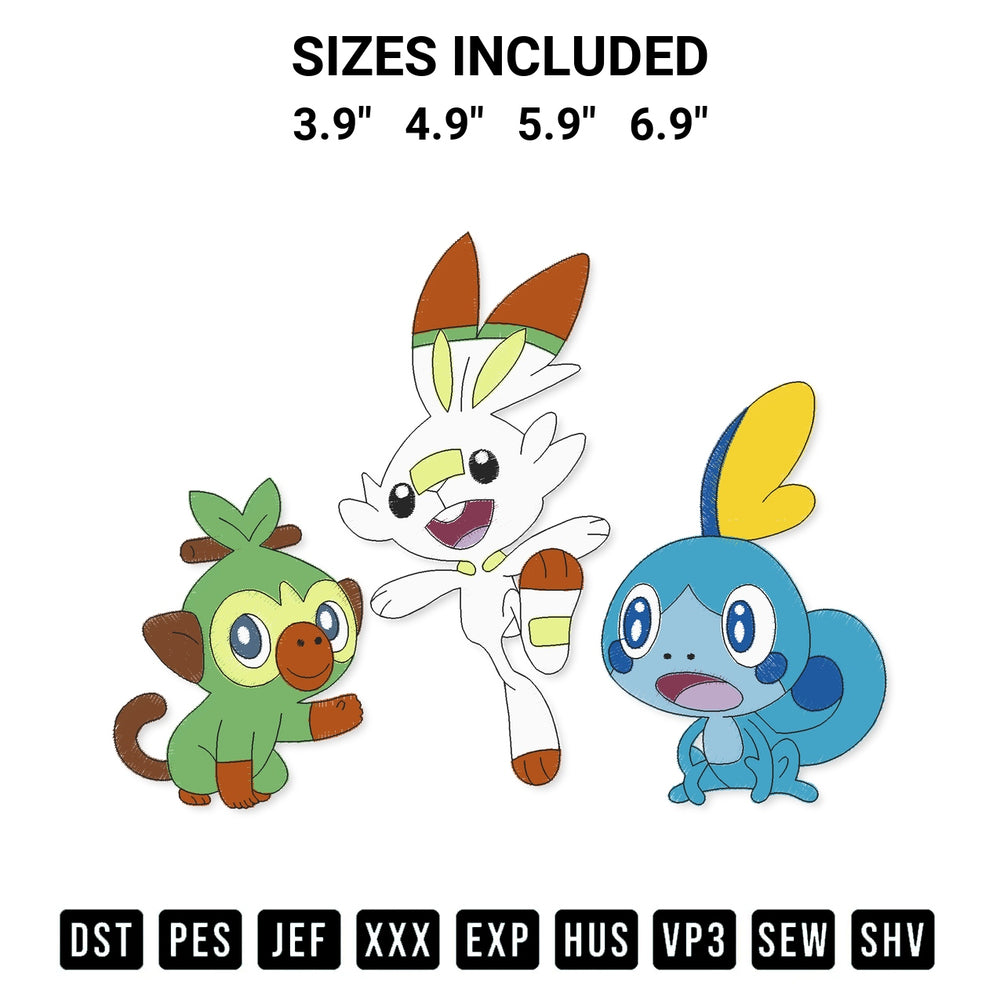 Looking for the perfect pattern? Download the Pokemon Sword And Shield Embroidery Design embroidery design today at Designspacks.com. Crisp, clean stitching guaranteed. Available sizes: 3.9", 4.9", 5.9", 6.9".
