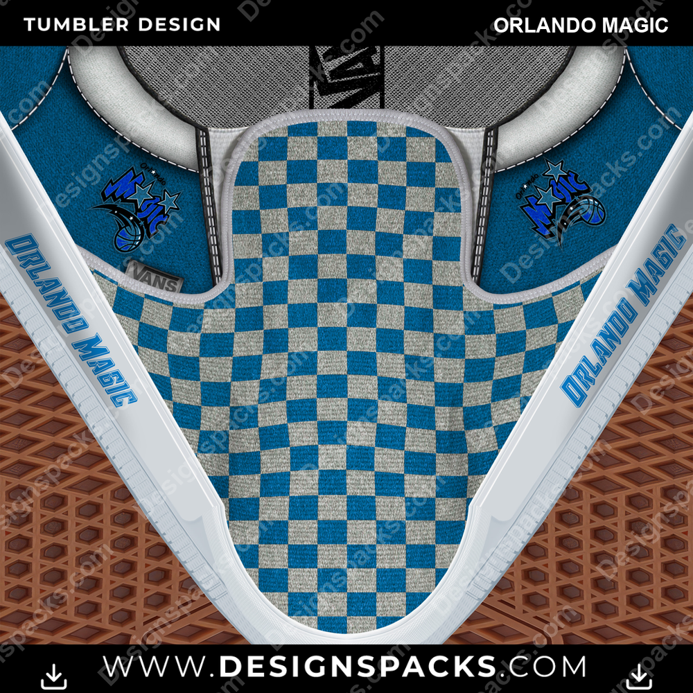 Basketball Vans Classic Orlando Magic Tumbler Digital Wrap Design