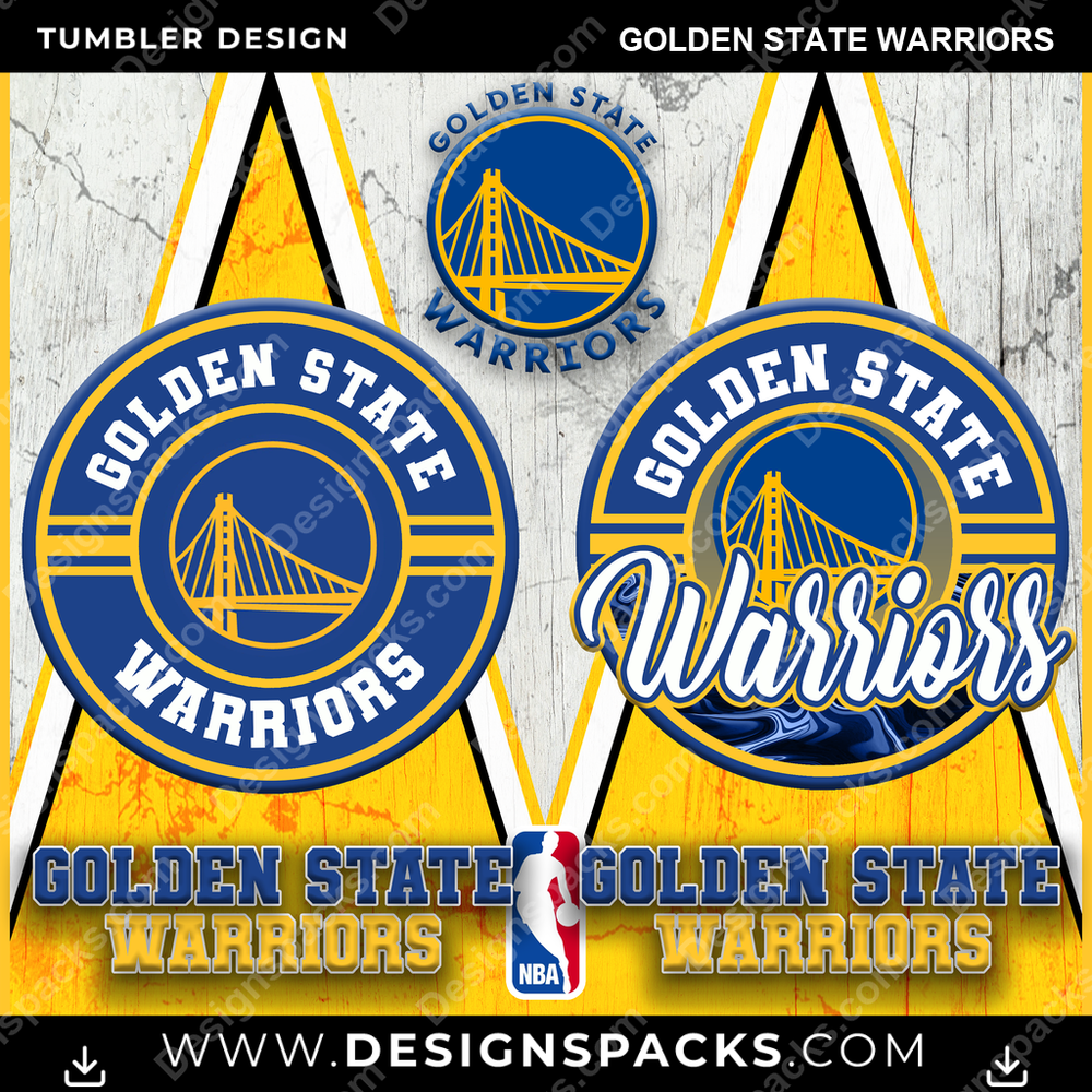 Basketball Sports Golden State Warriors Tumbler Digital Wrap Design