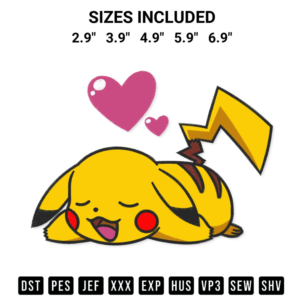 Elevate your next project with our Funny Pikachu Valentine Embroidery Design embroidery file. Shop high-quality digital patterns instantly at Designspacks.com. Available sizes: 2.9", 3.9", 4.9", 5.9", 6.9".