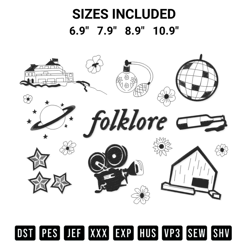 Create amazing crafts with the Folkore Album Embroidery Design embroidery file. High-quality digital download from Designspacks.com, perfect for beginners and pros. Available sizes: 6.9", 7.9", 8.9", 10.9".