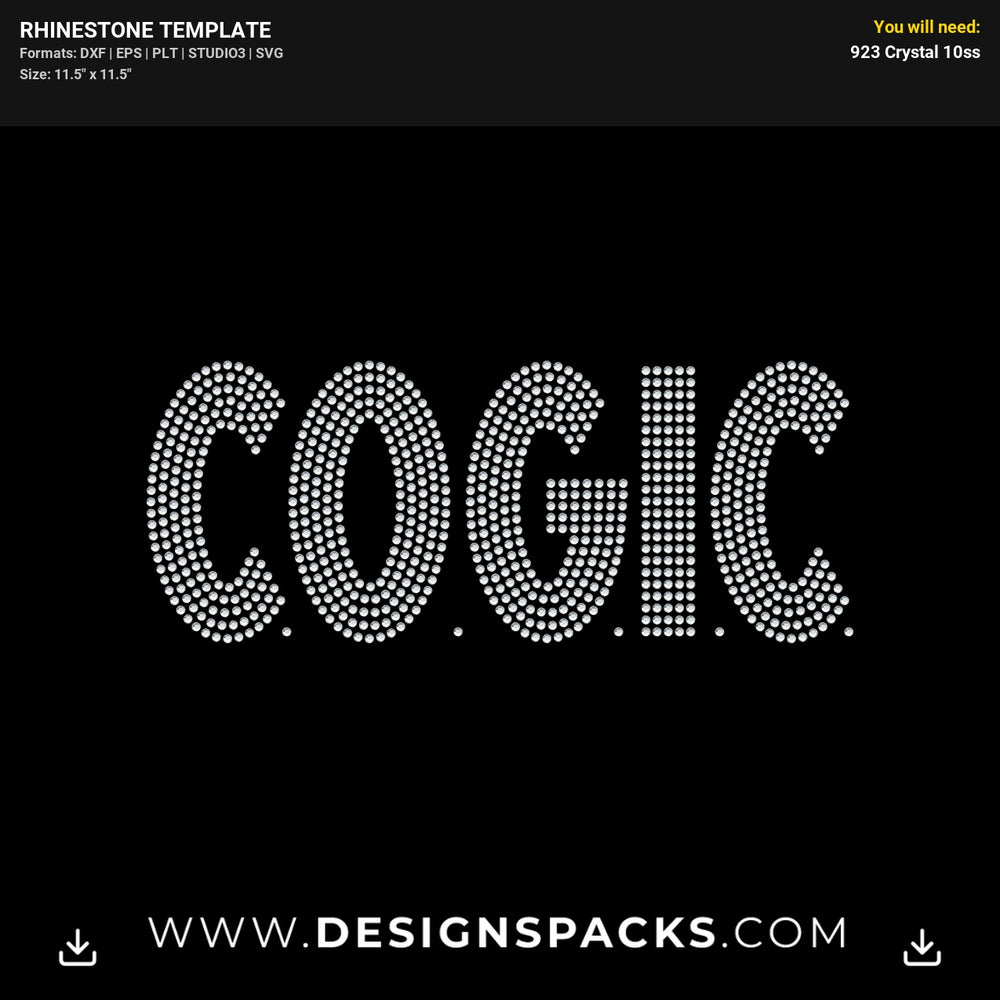 Cogic Rhinestone Digital Template