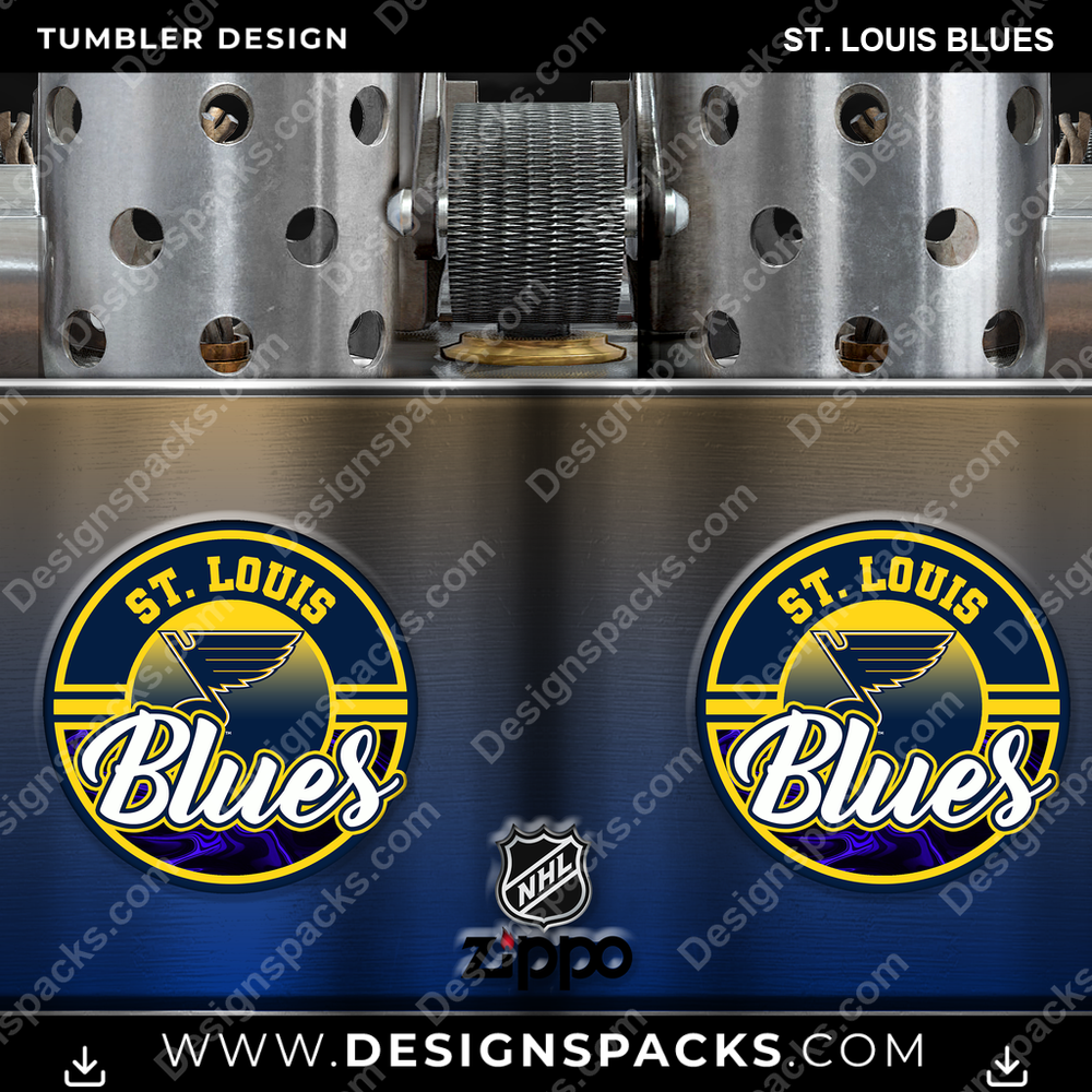 Ice Hockey Zippo Lighter St. Louis Blues NHL Hockey Tumbler Digital Wrap Design Download