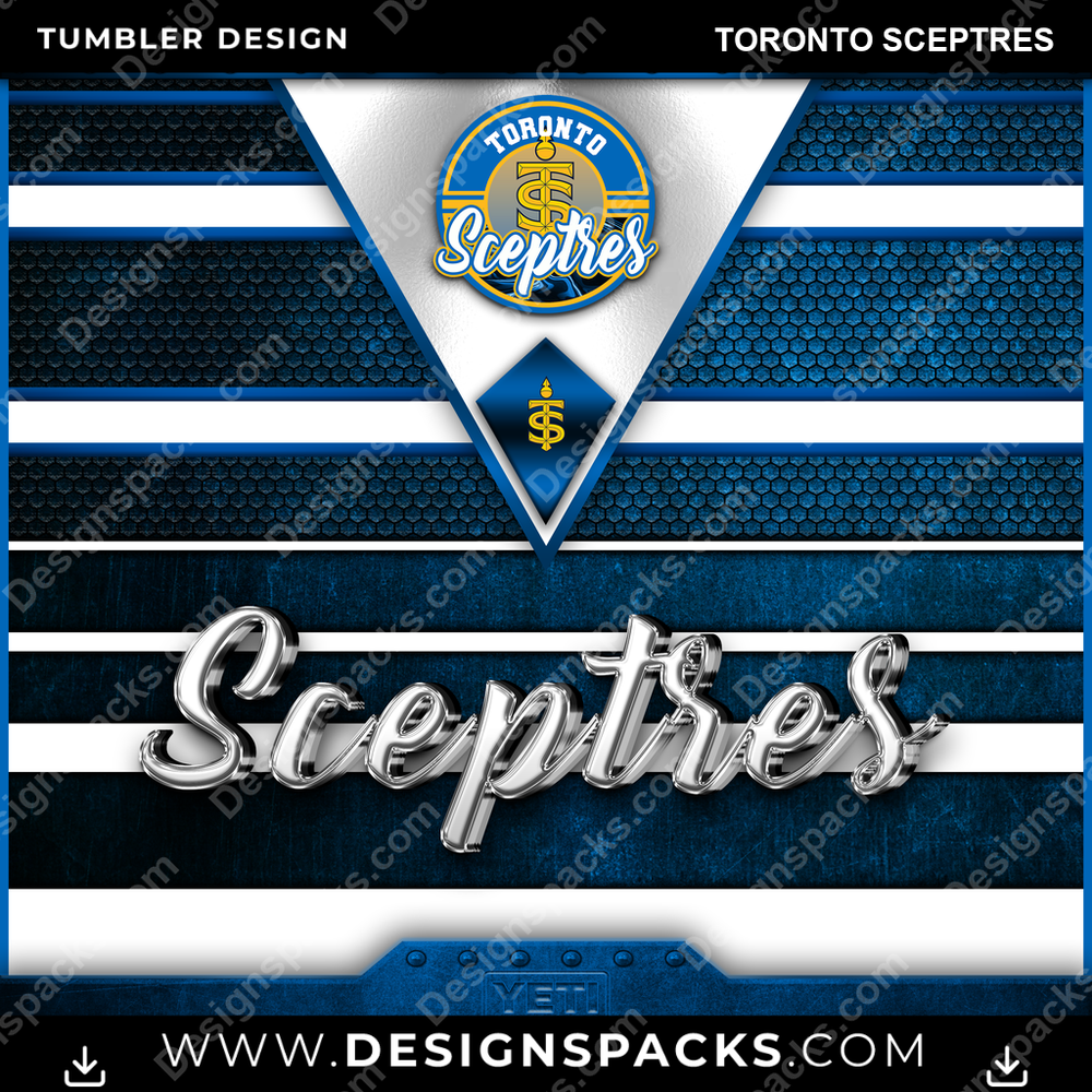 Hockey YETI Toronto Sceptres Tumbler Digital Wrap Design