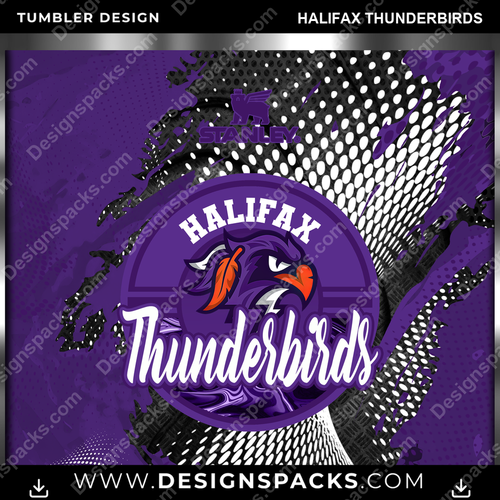 Lacrosse Stanley Halifax Thunderbirds Tumbler Digital Wrap Design