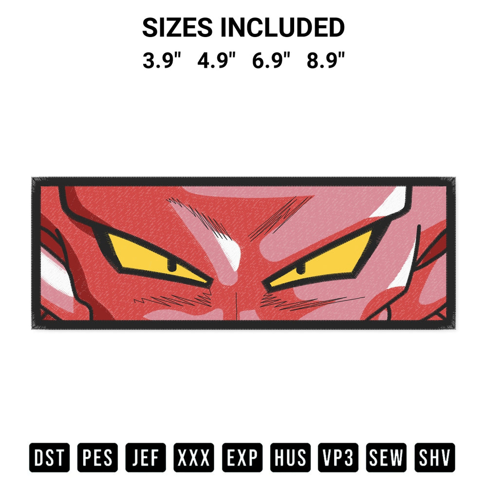 Discover the perfect addition to your crafting collection: Dabura Dragon Ball Embroidery Design embroidery file. Instantly available at Designspacks.com. Available sizes: 3.9", 4.9", 6.9", 8.9".