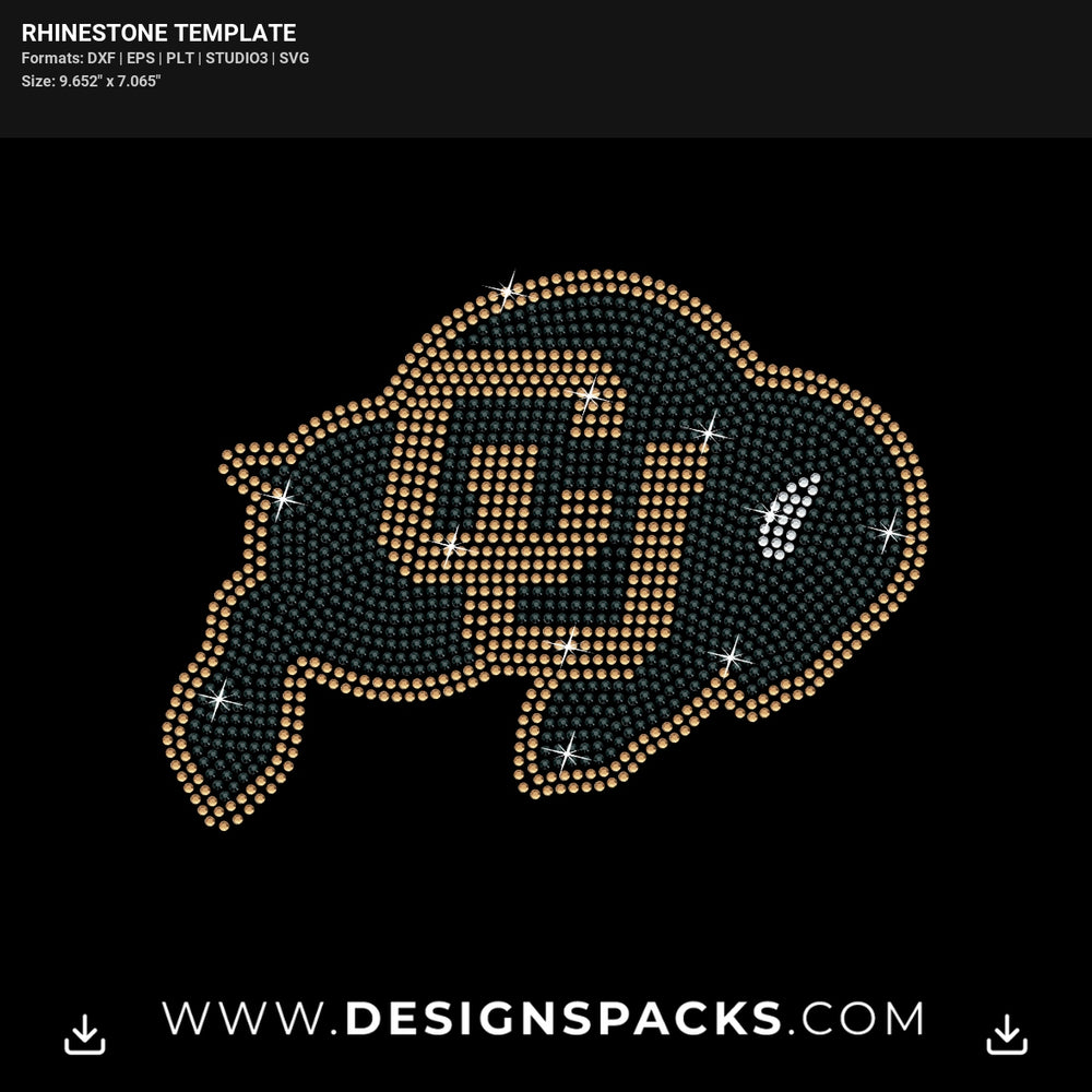 Colorado Buffaloes Logo Rhinestone Digital Template