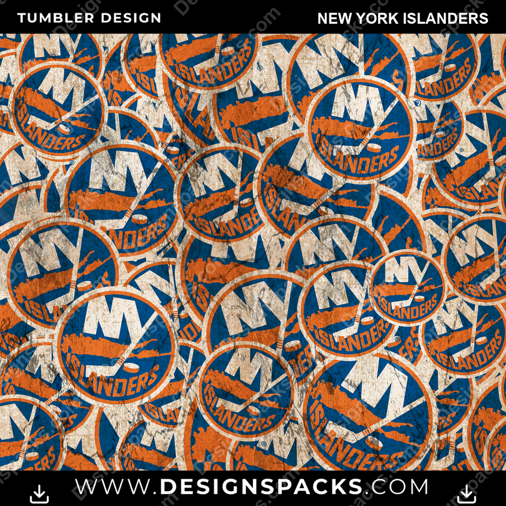 Hockey Logo BG New York Islanders NHL Hockey Tumbler Digital Wrap Design Download