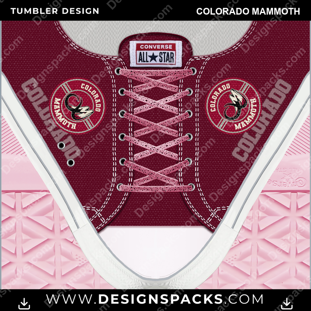 Lacrosse Converse Colorado Mammoth Tumbler Digital Wrap Design