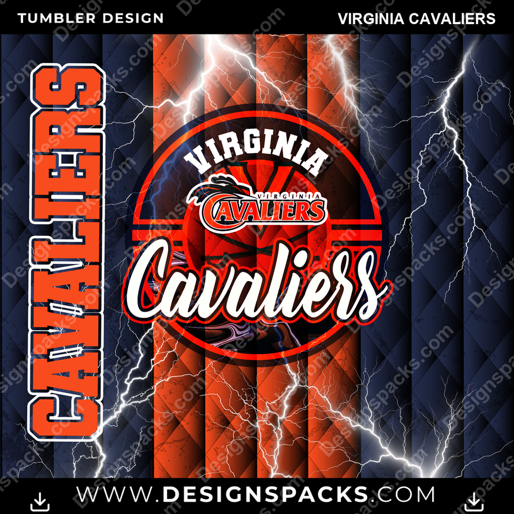 College Sport Diamond Virginia Cavaliers NCAA College Sport Tumbler Digital Wrap Design Download