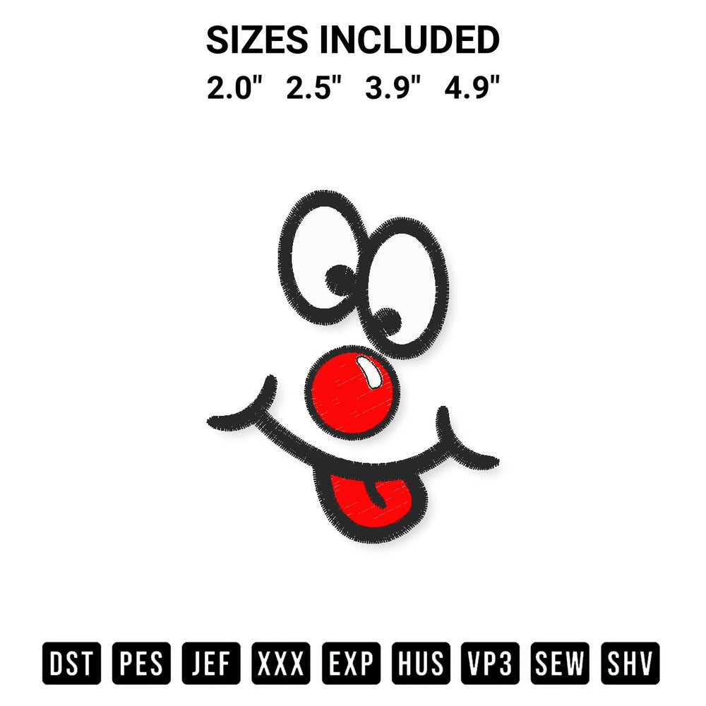 Create amazing crafts with the Smile Red Nose Day Embroidery Design embroidery file. High-quality digital download from Designspacks.com, perfect for beginners and pros. Available sizes: 2.0", 2.5", 3.9", 4.9".