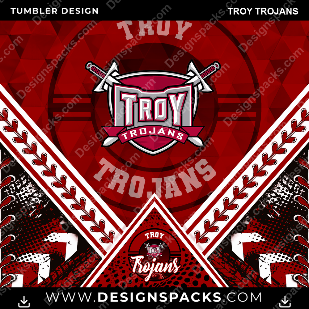 College Sport Diamond Troy Trojans NCAA College Sport Tumbler Digital Wrap Design Download
