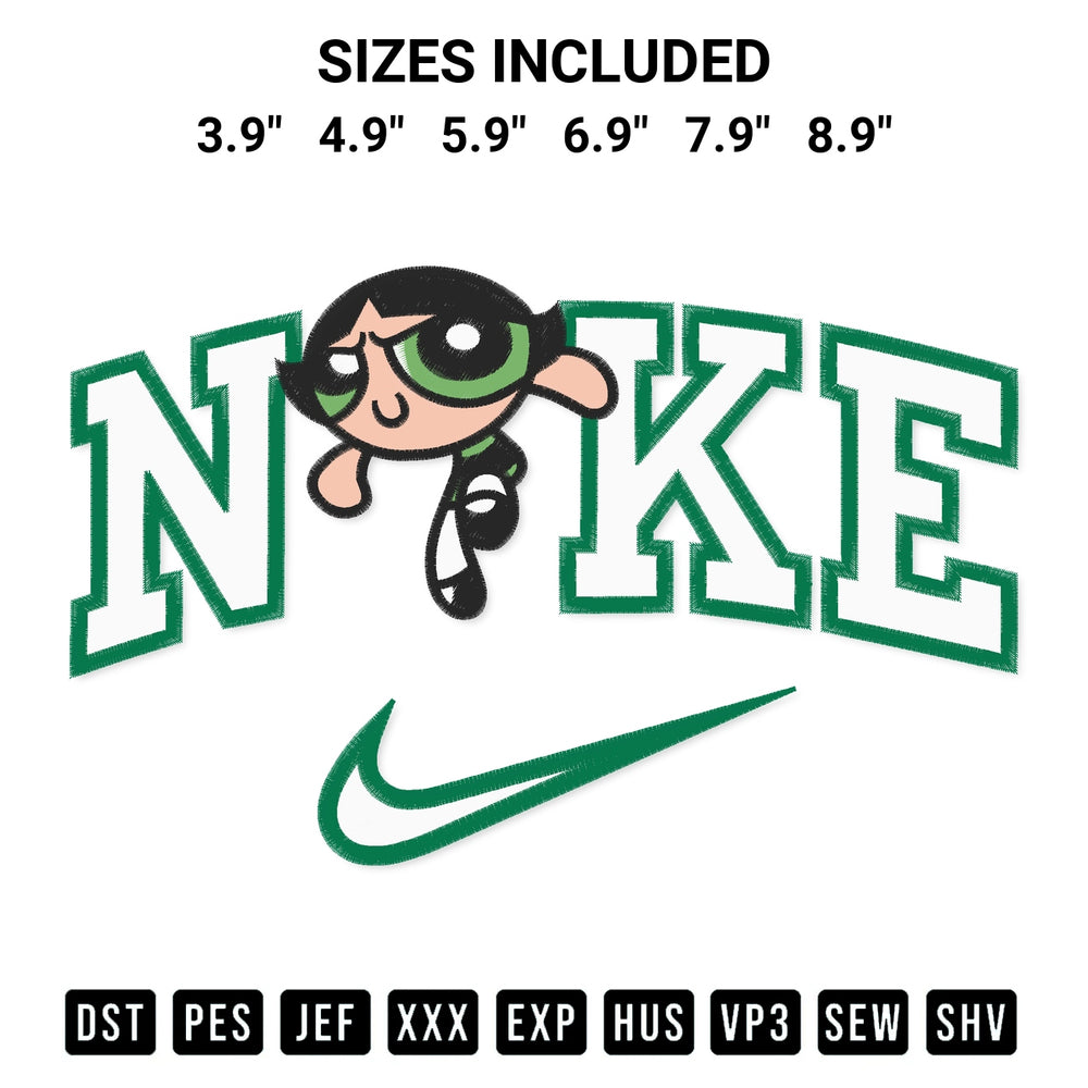 Elevate your next project with our Nike The Powerpuff Girls 1 Embroidery Design embroidery file. Shop high-quality digital patterns instantly at Designspacks.com. Available sizes: 3.9", 4.9", 5.9", 6.9", 7.9", 8.9".