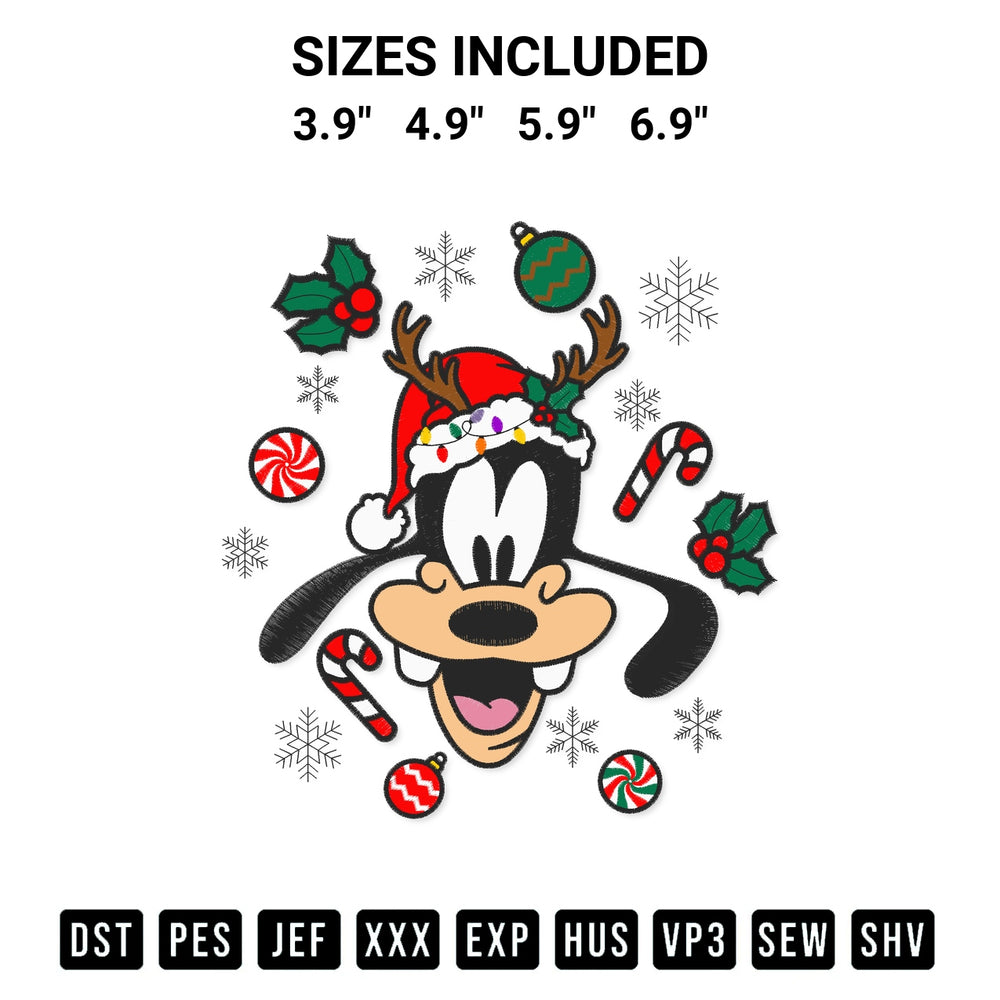 Download the Goofy Face Reindeer Christmas Embroidery Design machine embroidery design exclusively at Designspacks.com. Premium digitized pattern for apparel and DIY crafts. Available sizes: 3.9", 4.9", 5.9", 6.9".