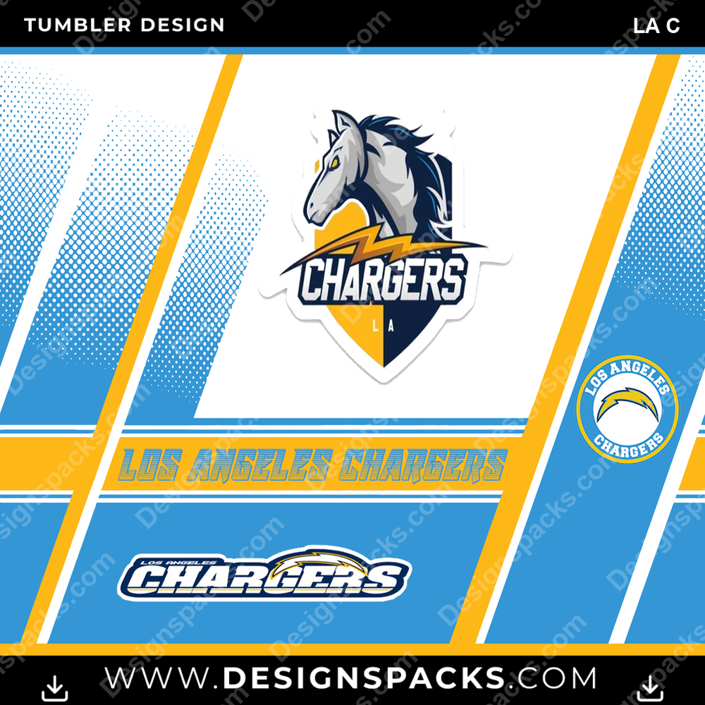 Football Sports LA C NFL Football Tumbler Digital Wrap Design Download