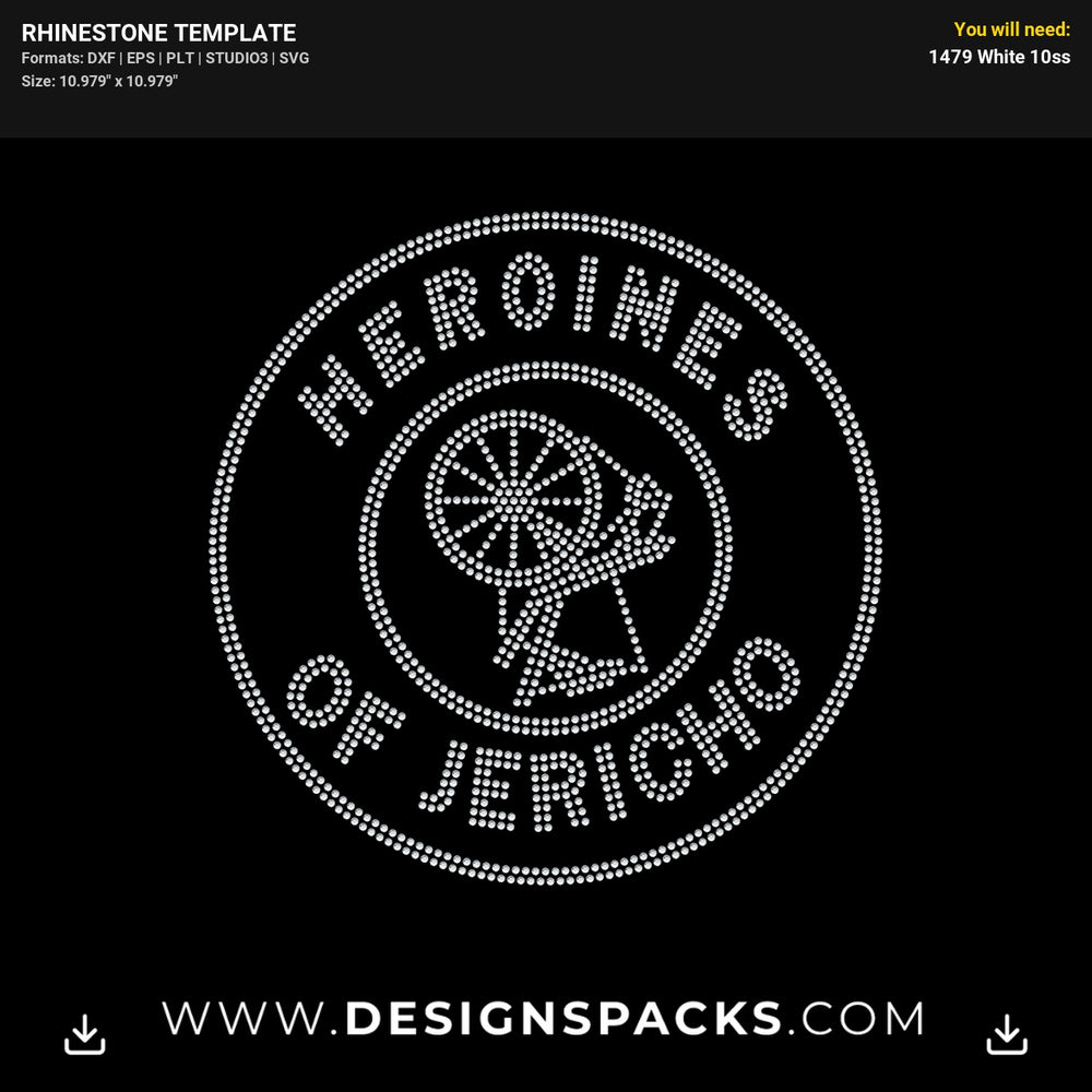 Heroines Of Jericho Rhinestone Digital Template