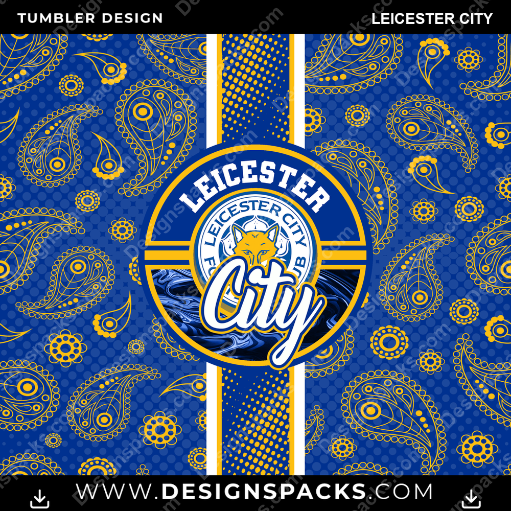 Soccer UK Handkerchief Leicester City MLS Soccer Tumbler Digital Wrap Design Download