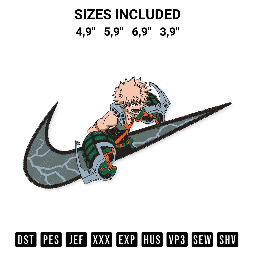 Download the Bakugo Katsuki My Hero Academia Logo Embroidery Design machine embroidery design exclusively at Designspacks.com. Premium digitized pattern for apparel and DIY crafts. Available sizes: 4,9", 5,9", 6,9", 3,9".