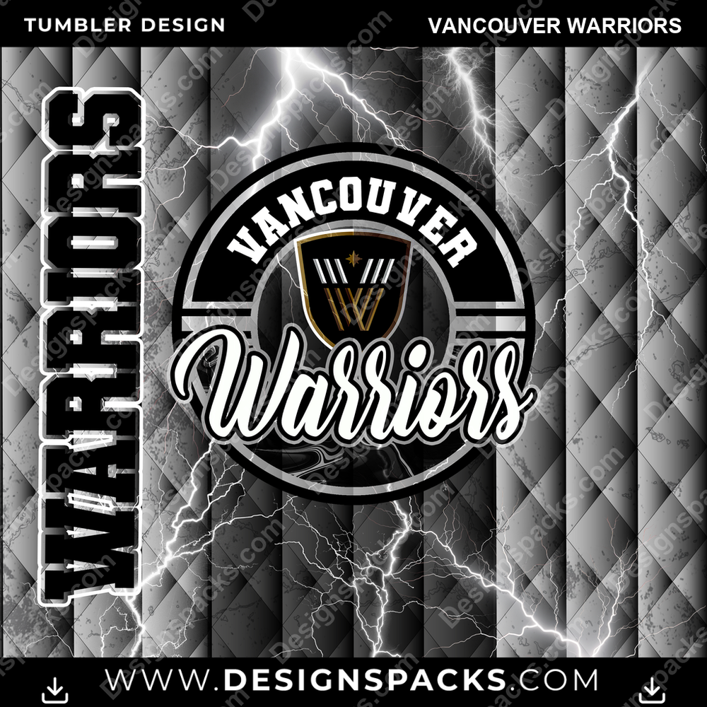 Lacrosse Diamond Vancouver Warriors Tumbler Digital Wrap Design