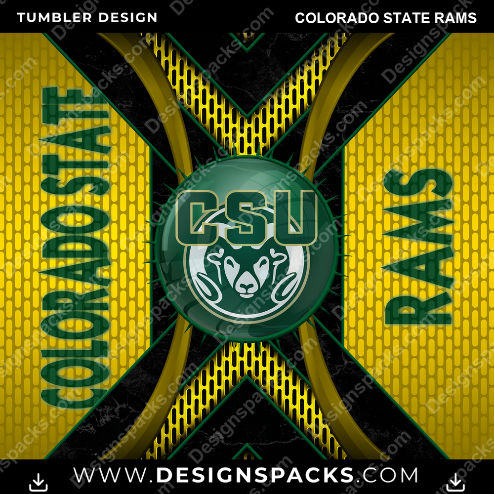 College Sport Metal Grating Colorado State Rams NCAA College Sport Tumbler Digital Wrap Design Download