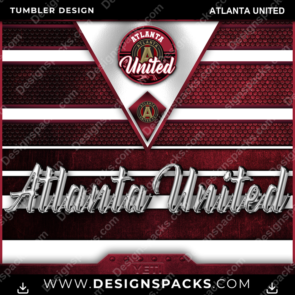 US Soccer YETI Atlanta United Tumbler Digital Wrap Design