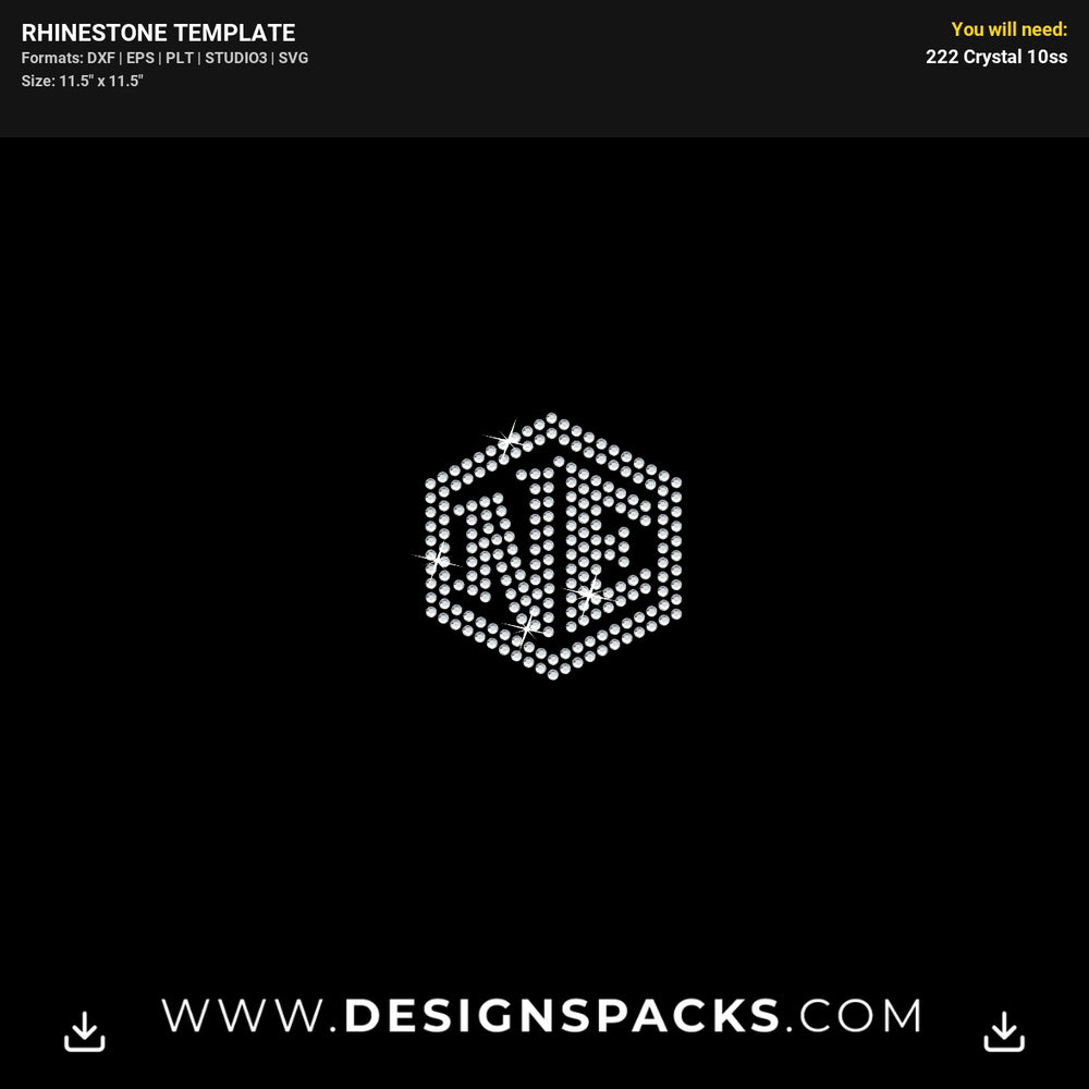New Edition Small Logo Rhinestone Digital Template