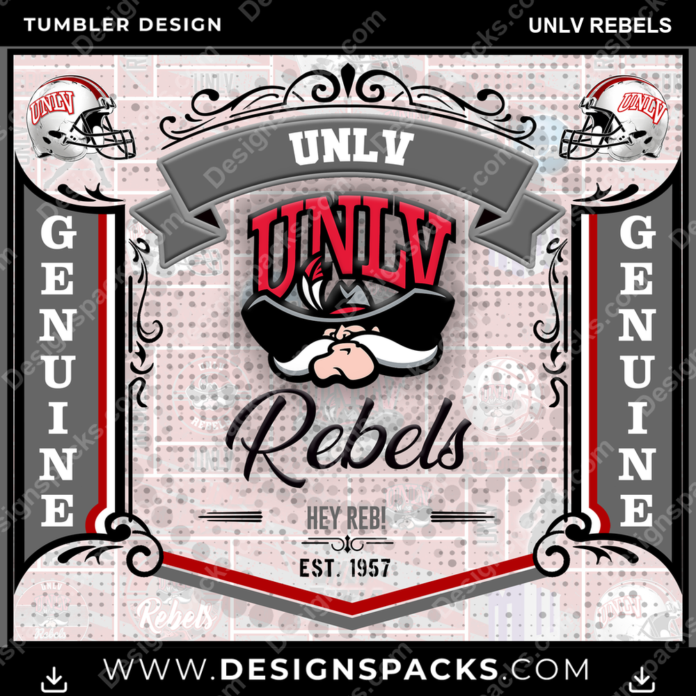 College Sport Bud UNLV Rebels Tumbler Digital Wrap Design