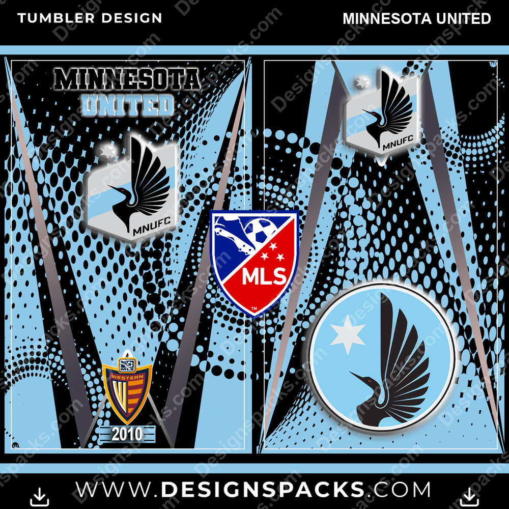 US Soccer Team Logo Minnesota United Tumbler Digital Wrap Design Download
