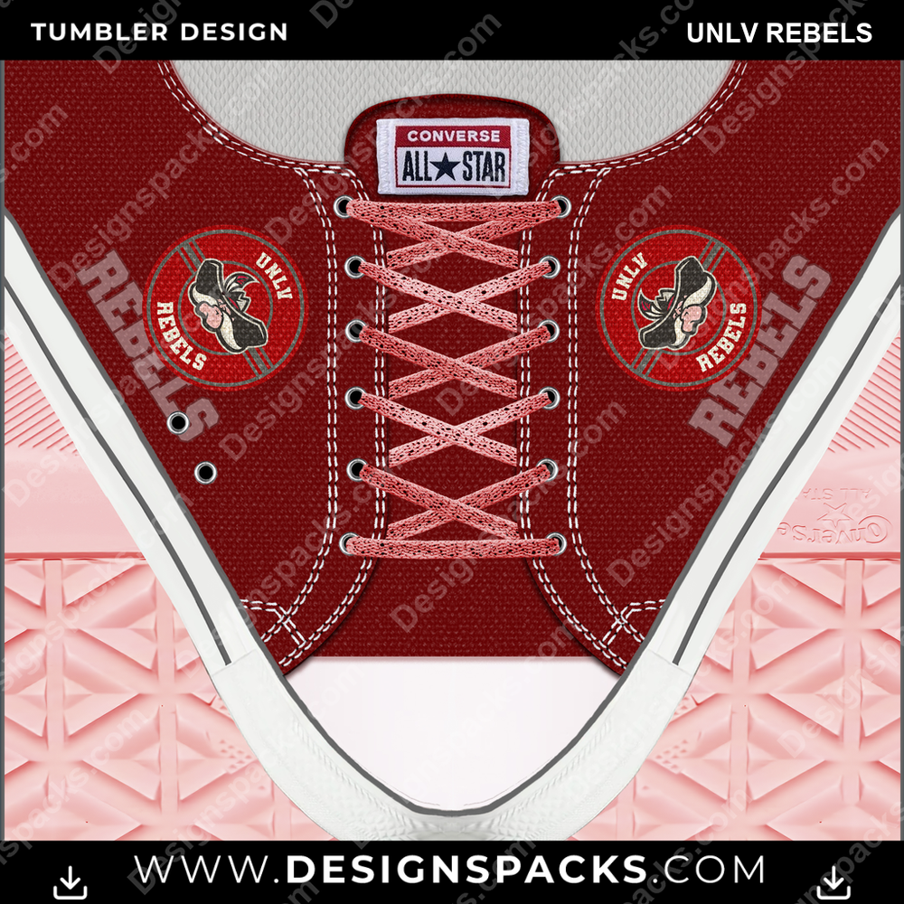 College Sport Converse UNLV Rebels Tumbler Digital Wrap Design