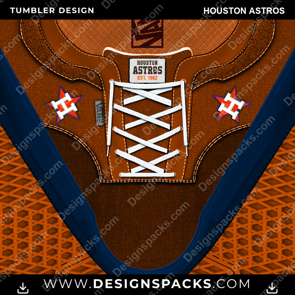 Baseball VANS Atwood DX Houston Astros Tumbler Digital Wrap Design