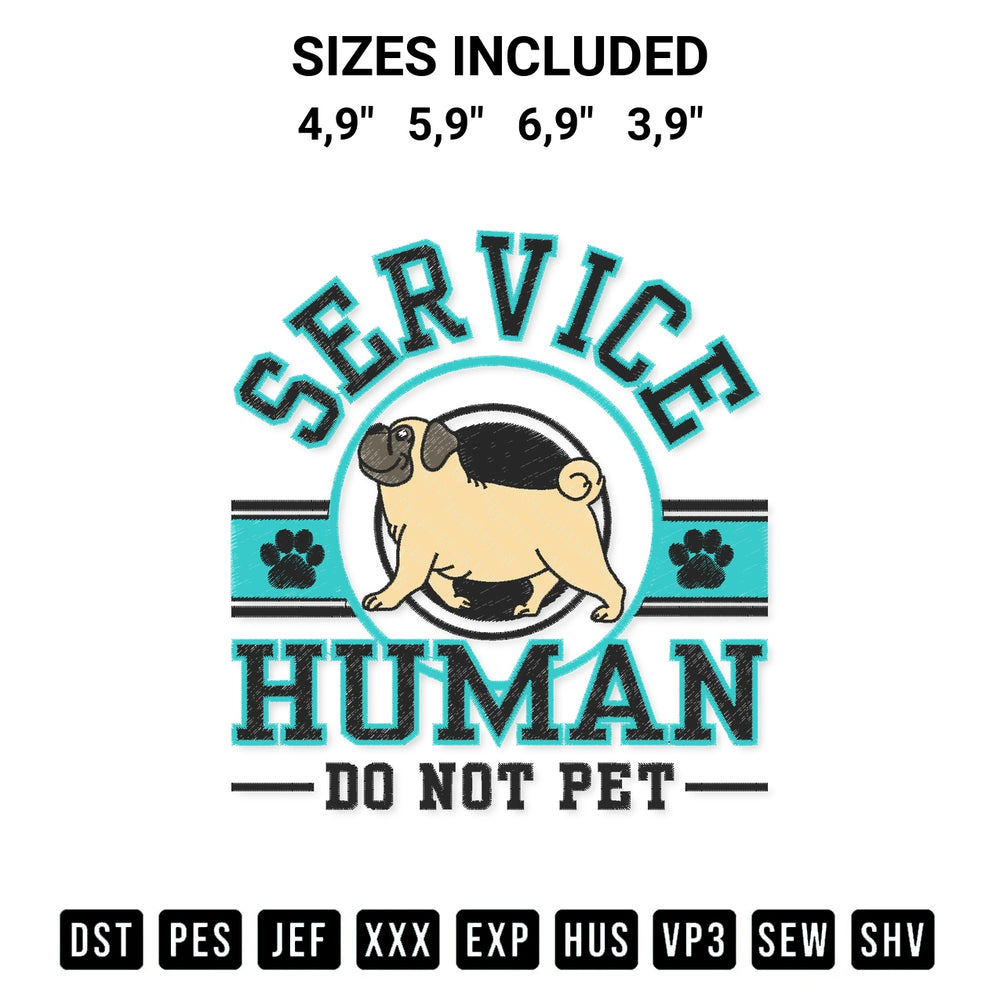 Stitch like a pro with the Bulldog Service Human Do Not Pet Personalized Gifts For Dog Lovers Logo Embroidery Design embroidery pattern from Designspacks.com. High-quality digital machine embroidery file. Available sizes: 4,9", 5,9", 6,9", 3,9".